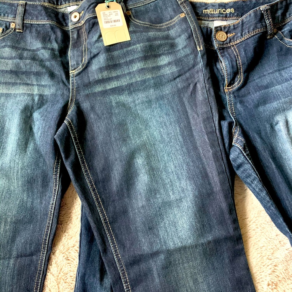 TWO PAIRS of  jeans 15/16 reg- one NWT